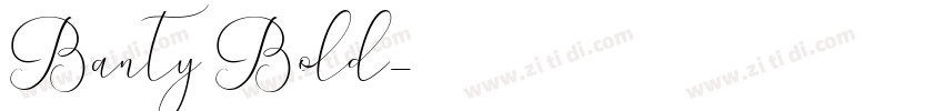 Banty Bold字体转换
